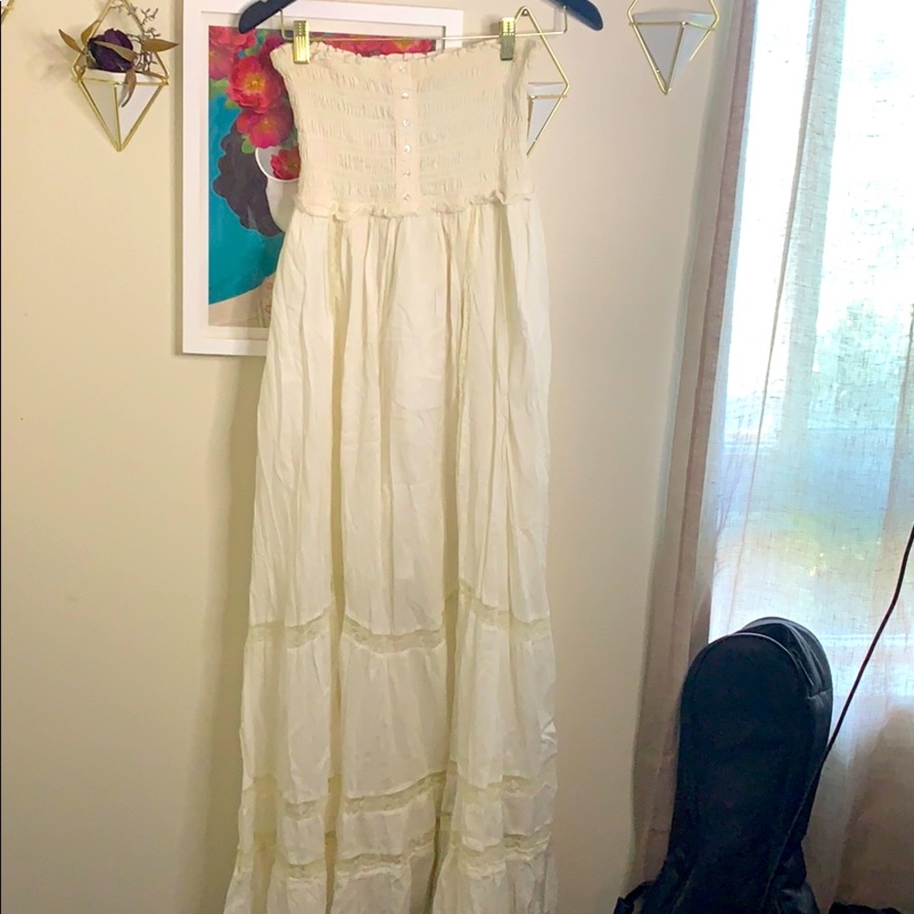 Ivory floor length maxi dress